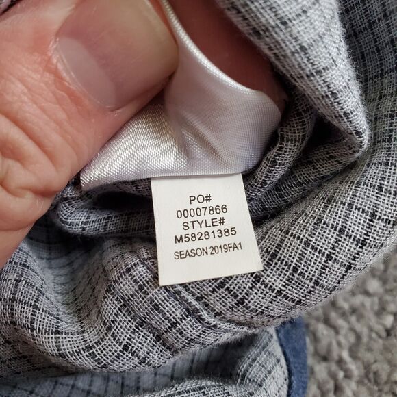 Vince Shirt Mens Large Blue Button Up Lightweight Chambray Double Face - Picture 12 of 12